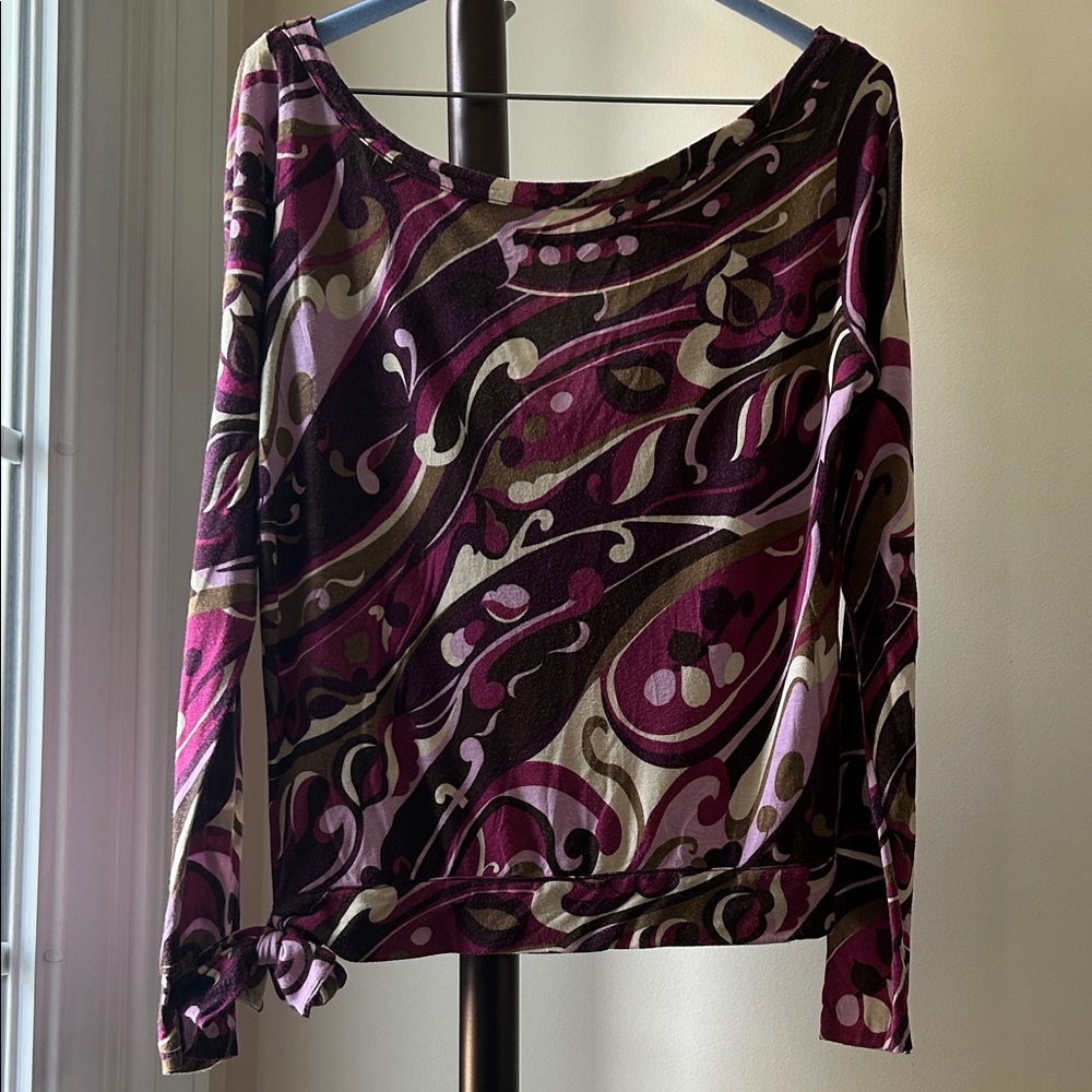 United Colors of Benetton Pink and Brown Women's Top